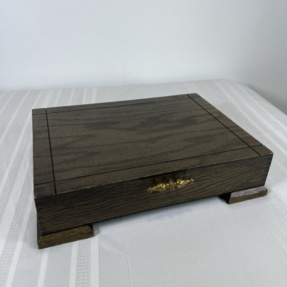 Vintage 60s MCM Deco International Silverplate Flatware Set w/ Chest 65pc Floral - Picture 14 of 16